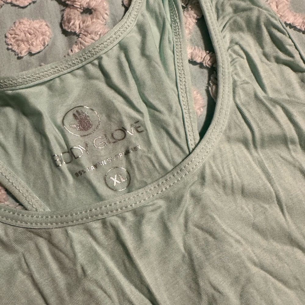 Lot of 2 BODY GLOVE Light Teal Tank Tops w/open backs sz XL - NWT - Picture 4 of 7